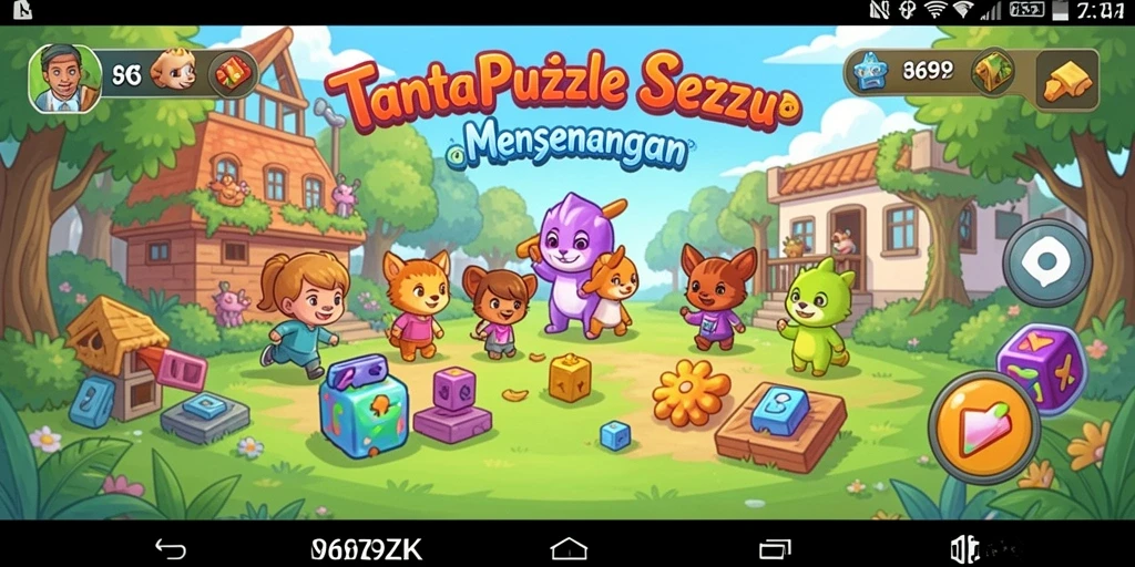 Tampilan gameplay seru dari 369ZK, menampilkan teka-teki yang menantang.