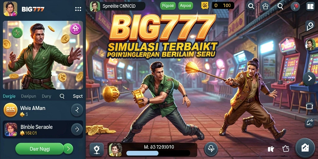 Tampilan utama gameplay BIG777 yang menampilkan interaksi dan strategi.