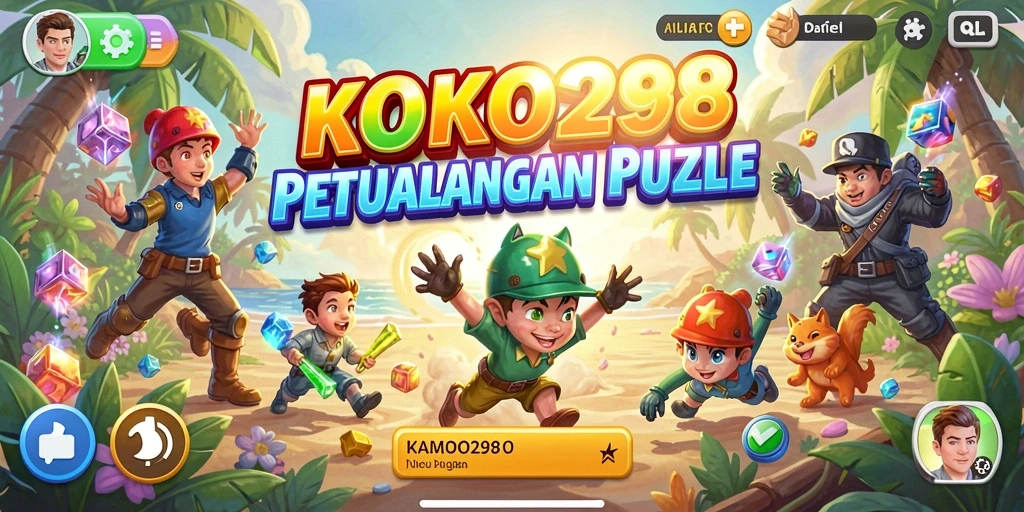 Screenshot KOKO288 menampilkan gameplay seru dengan level puzzle yang menantang.