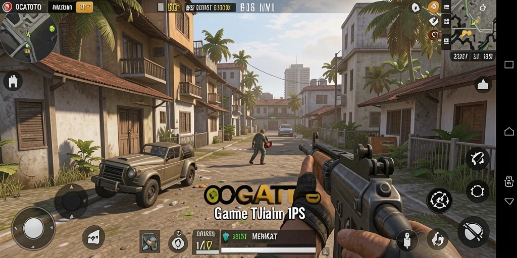 Tangkapan layar gameplay OCATOTO dengan aksi seru TPS.