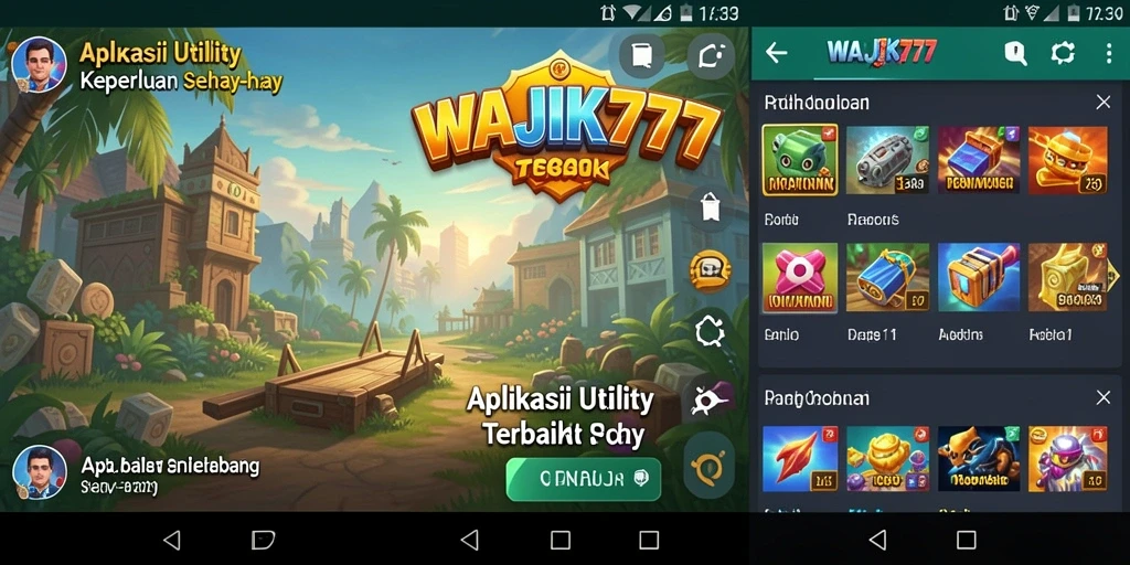 Tampilan antarmuka WAJIK777 yang user-friendly dan menarik.