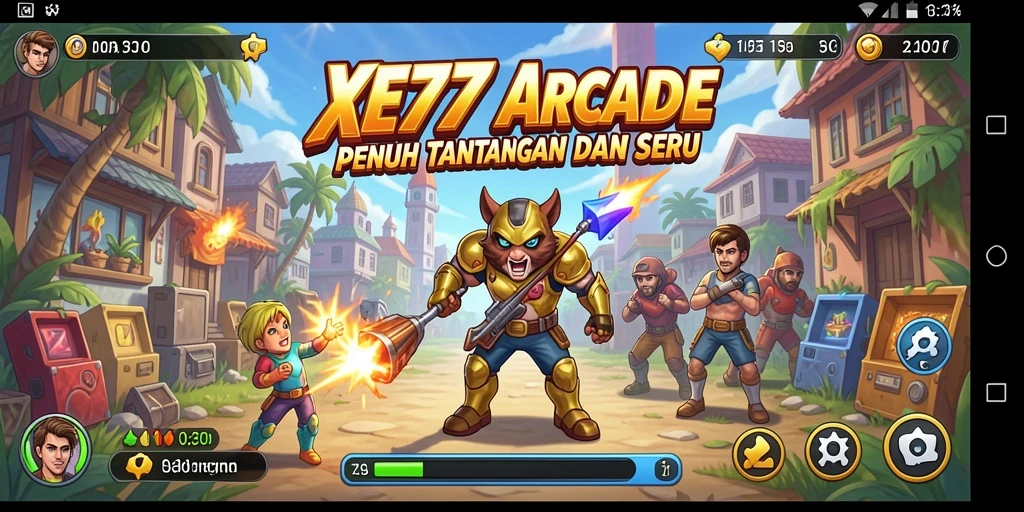 Screenshot gameplay XE77 menampilkan aksi seru dan grafik menarik.